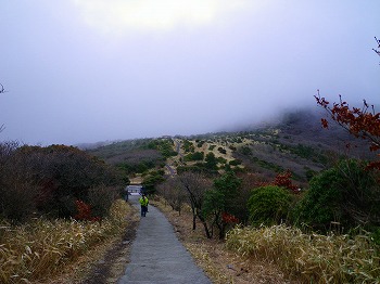 こんな感じのコンクリートの登山道です。