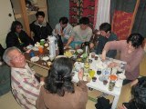 夜はマサヤンハウスの面々や斉藤家も一緒に。