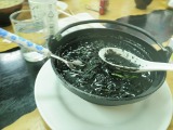 イカスミ雑炊！うまい～