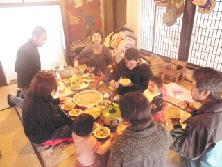 手打ちそばランチパーティーです。