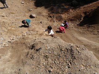 巨大砂山で。