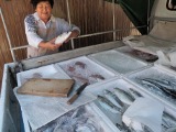 トラックの荷台にお魚どっさり