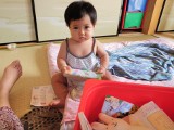 暑いときはランニングに限りますね。着させやすいですし。