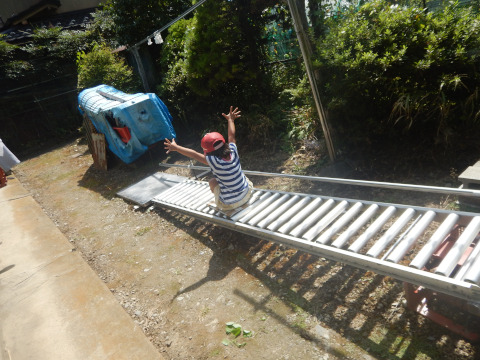 Sliding while working!  