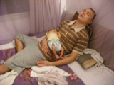 二人で眠りこける